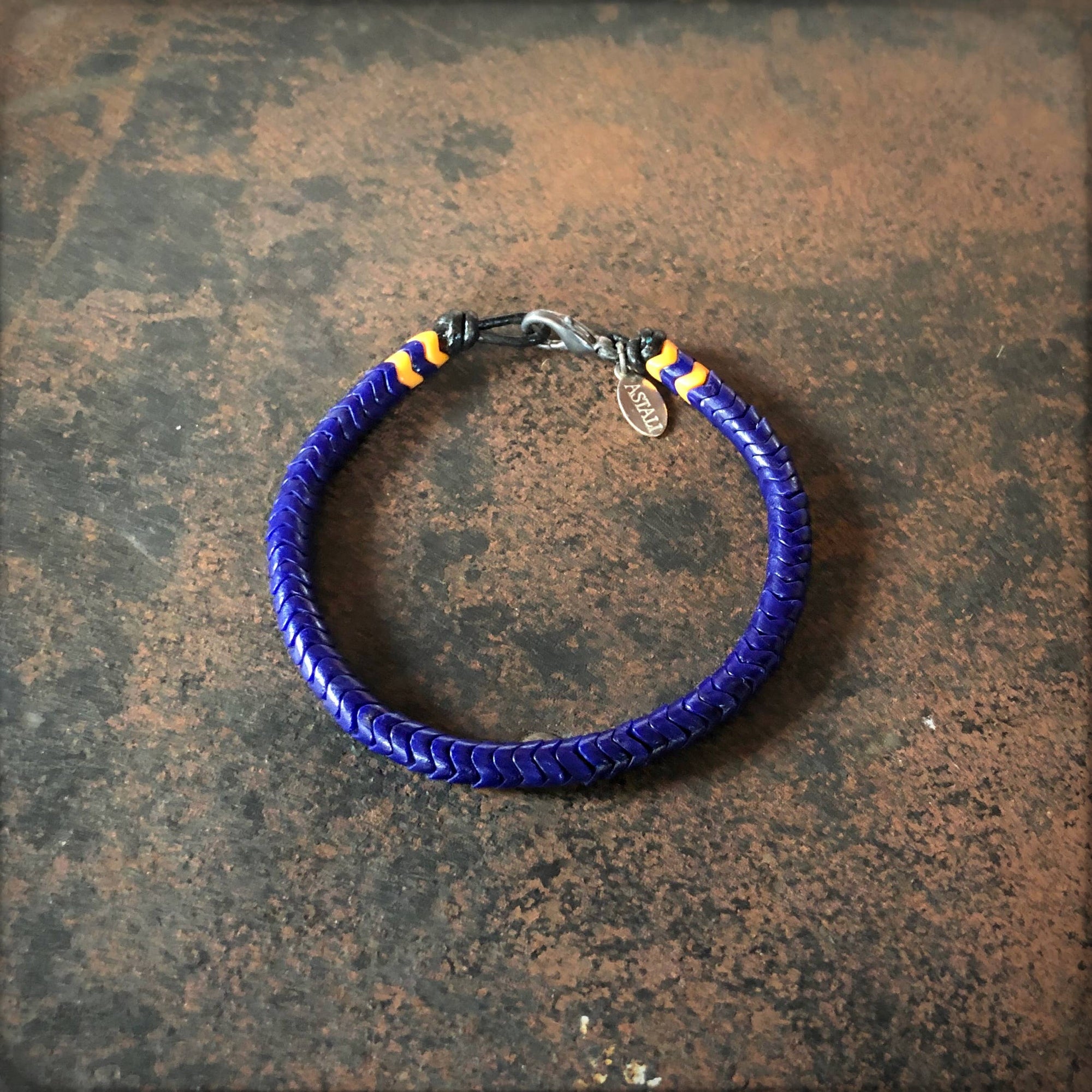 Indigo Snake Glass Bracelet