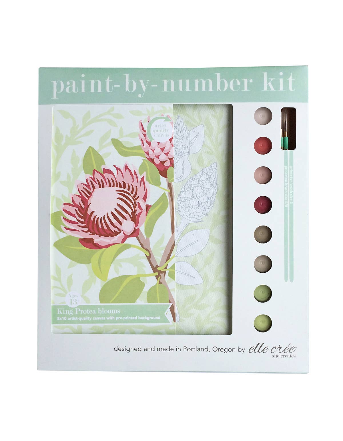 King Protea Blooms Paint-by-Number Kit