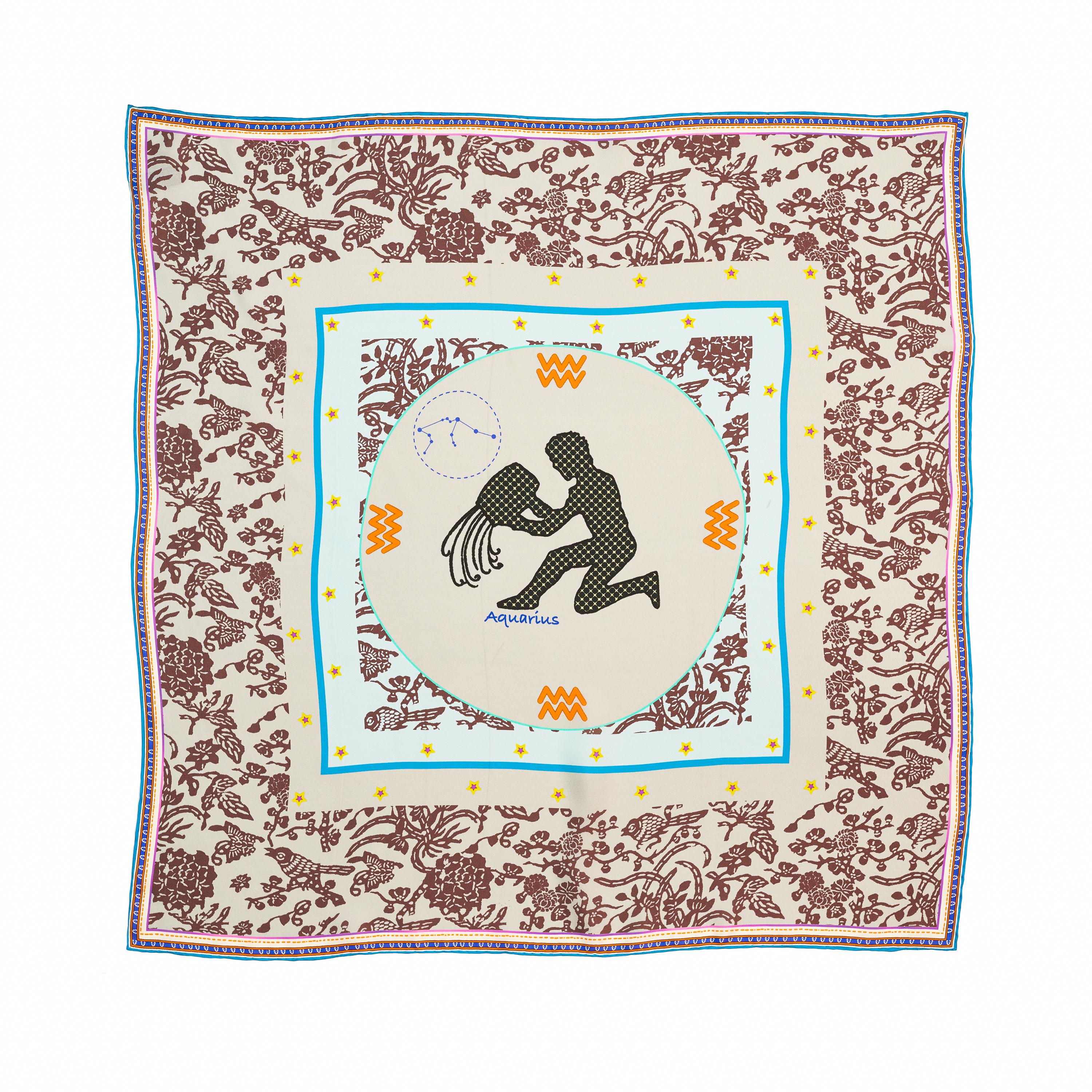 Aquarius Silk Bandana