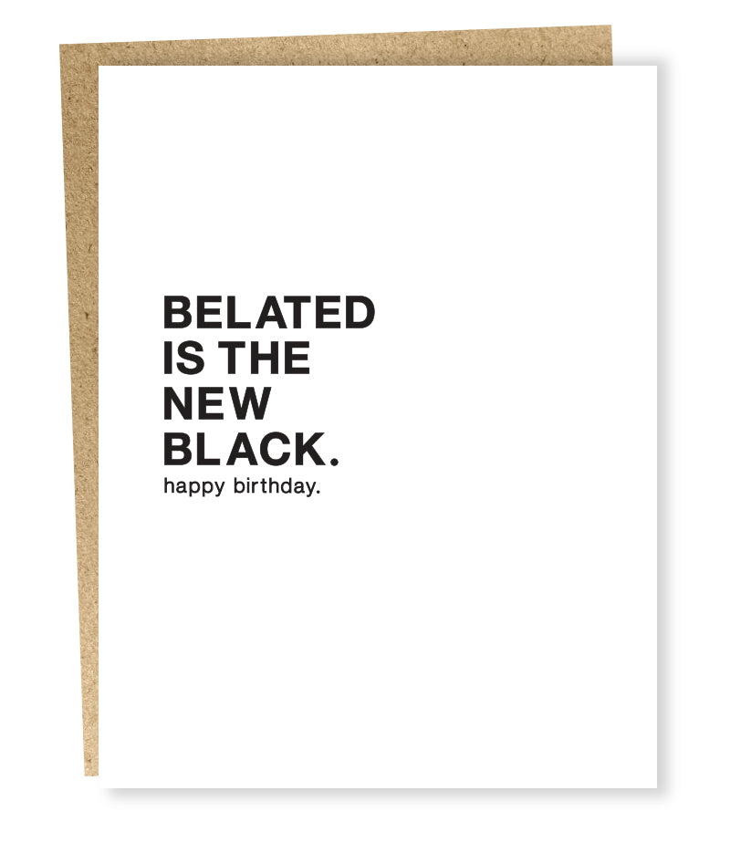 Belated Birthday Greeting Card Greeting Card Sapling Press - Stash Co