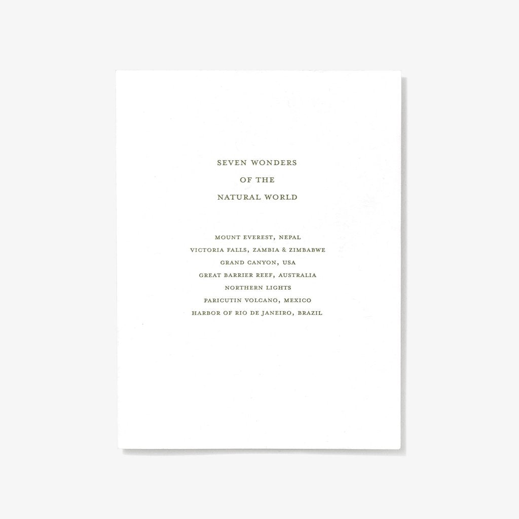 Natural Wonders | Letterpress Card