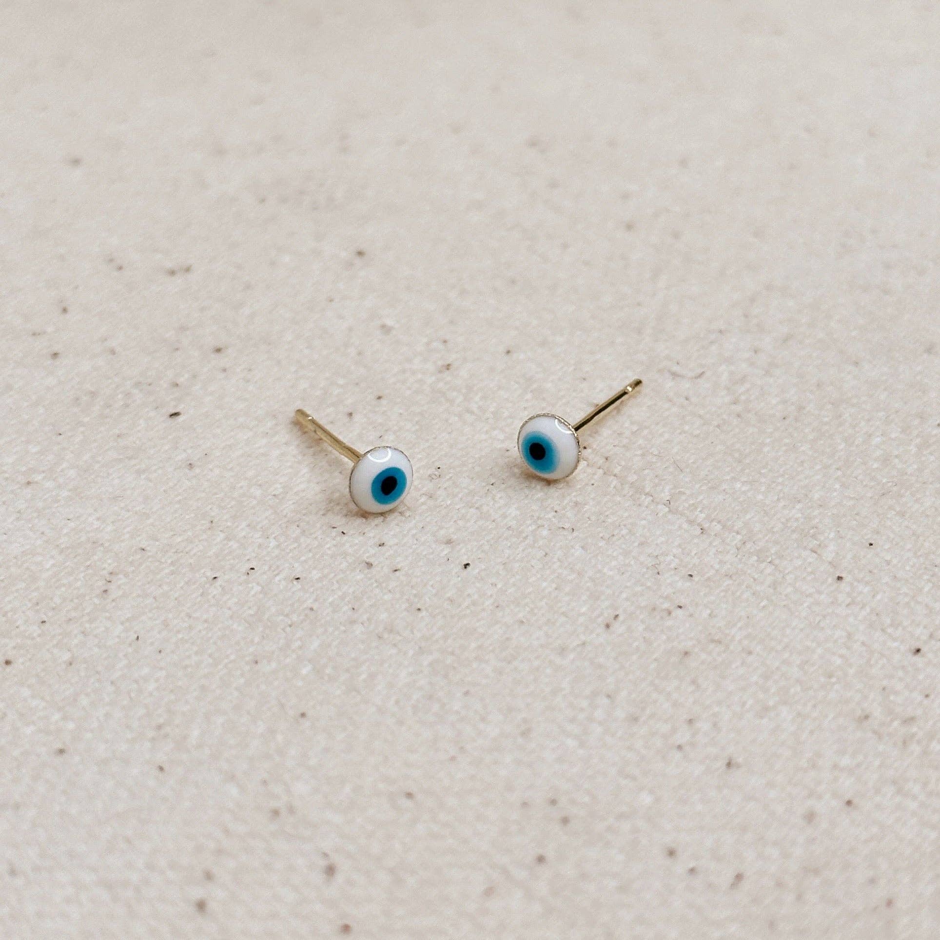 Evil Eye Studs | White