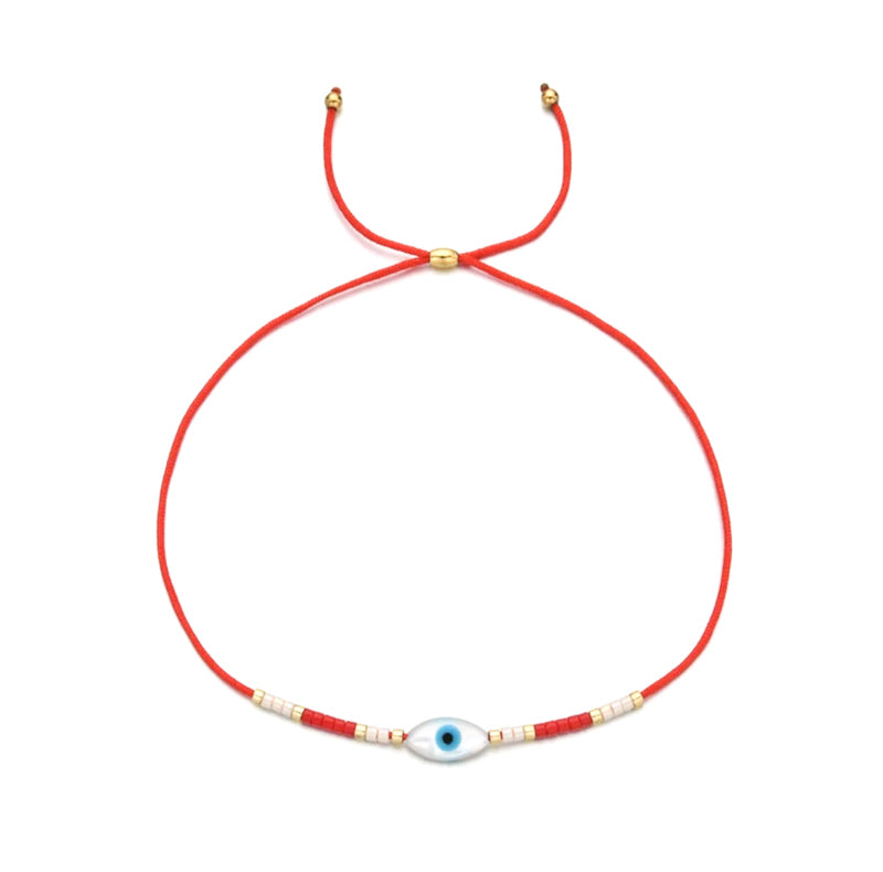 Evil Eye Cord Bracelet | Red