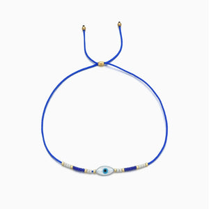 Evil Eye Cord Bracelet | Blue