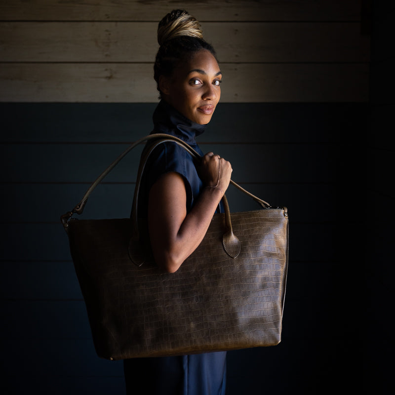 Loire | Luxe Olive Croc