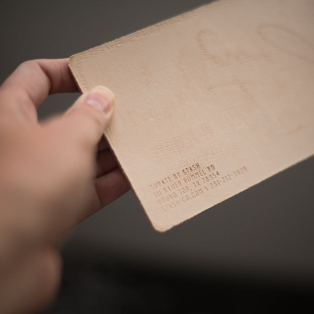 Round Top Leather Postcard