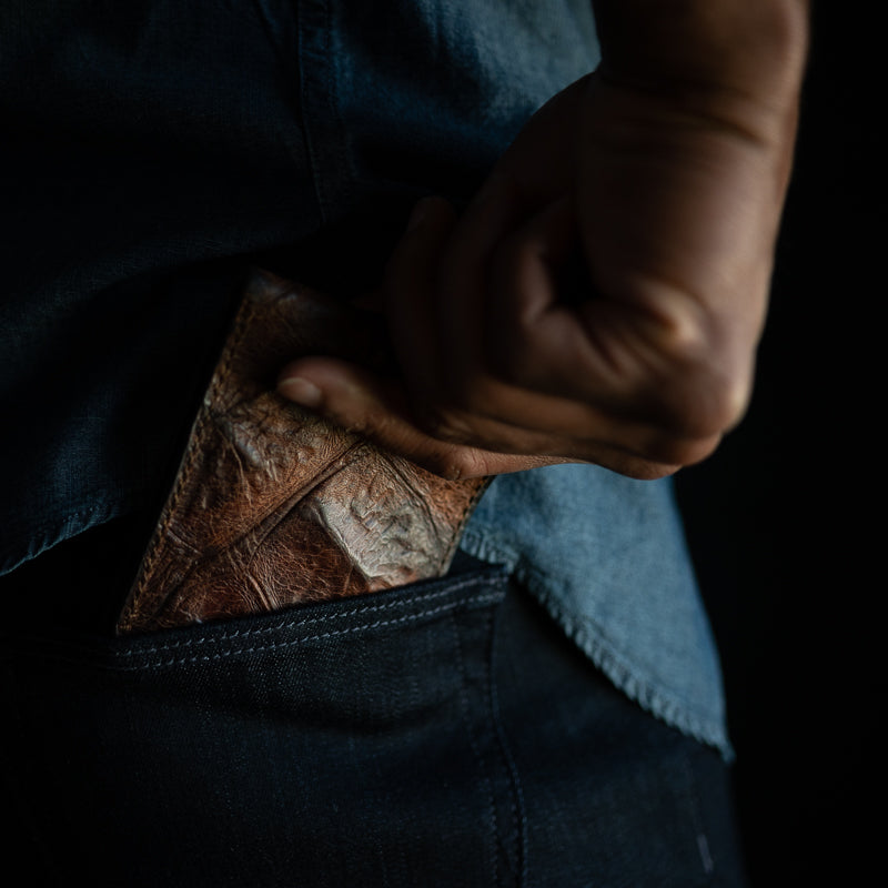 Horizon Wallet | Brown Rustic Croc