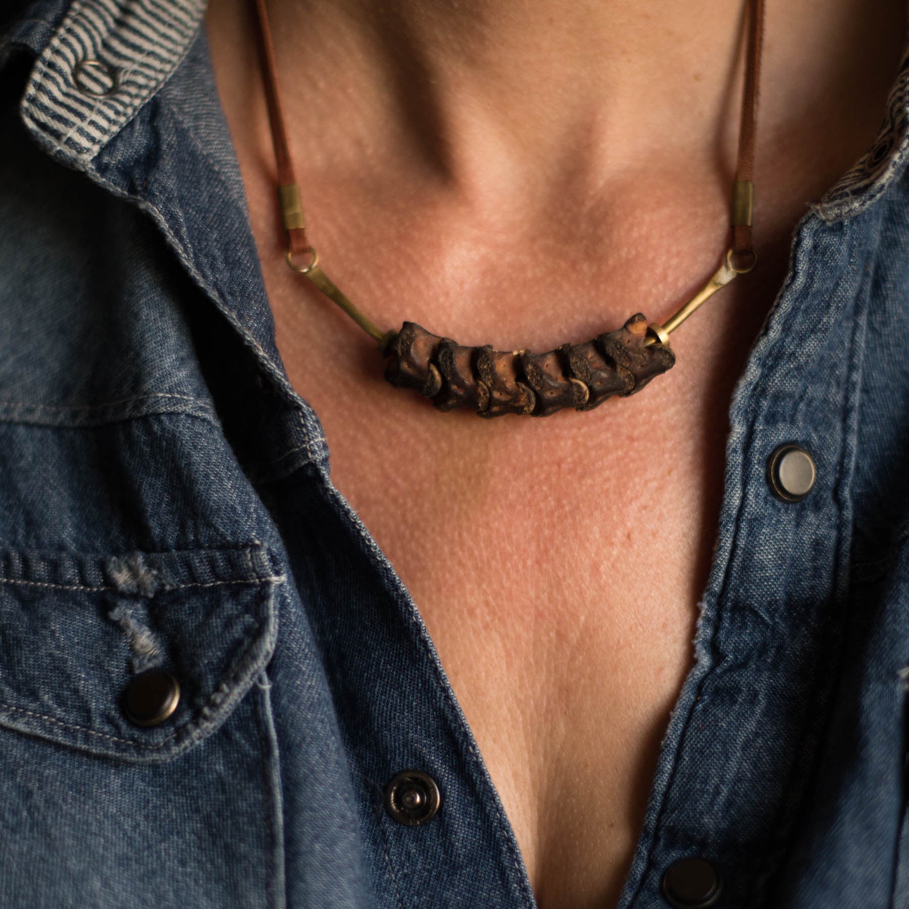Snake Vertebrae Necklace Necklace Stash - Stash Co