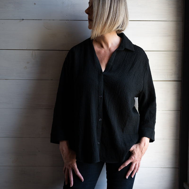 Echo Maxi Shirt | Black